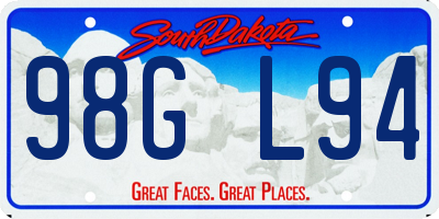 SD license plate 98GL94