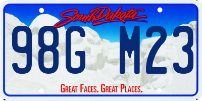 SD license plate 98GM23
