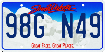 SD license plate 98GN49