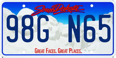 SD license plate 98GN65
