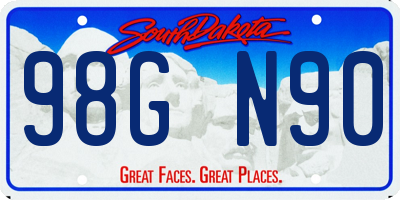 SD license plate 98GN90