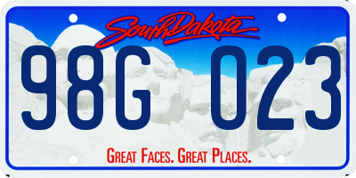 SD license plate 98GO23
