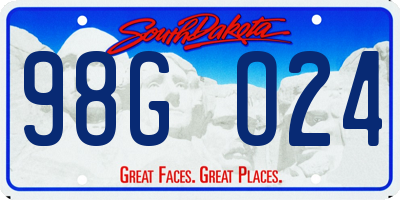 SD license plate 98GO24