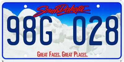 SD license plate 98GO28