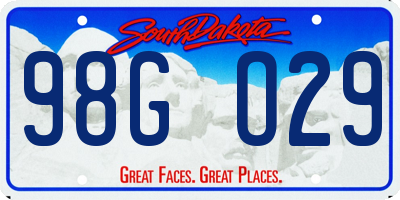 SD license plate 98GO29
