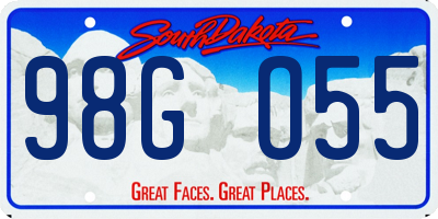 SD license plate 98GO55
