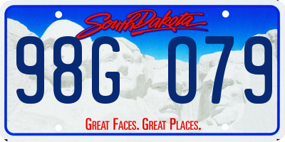 SD license plate 98GO79
