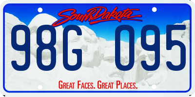 SD license plate 98GO95