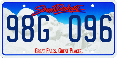 SD license plate 98GO96