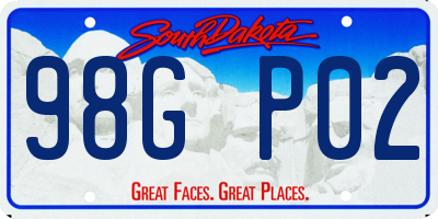 SD license plate 98GP02