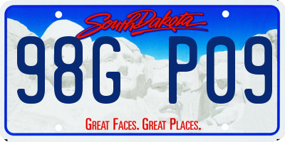 SD license plate 98GP09