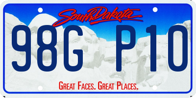 SD license plate 98GP10