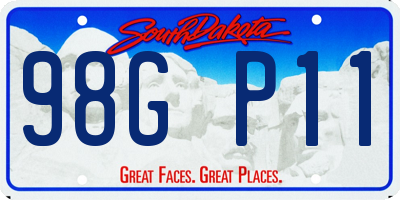 SD license plate 98GP11