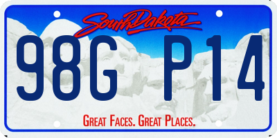 SD license plate 98GP14