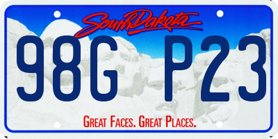 SD license plate 98GP23
