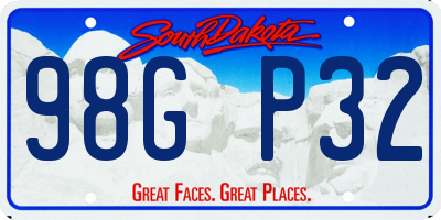 SD license plate 98GP32