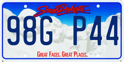 SD license plate 98GP44
