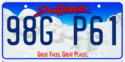 SD license plate 98GP61