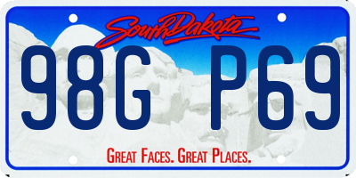 SD license plate 98GP69