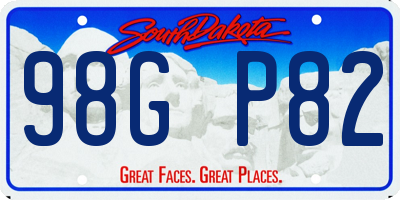SD license plate 98GP82
