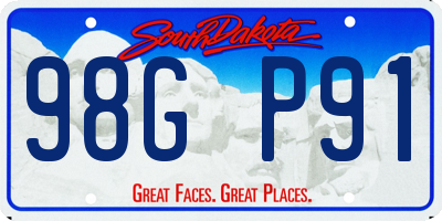 SD license plate 98GP91