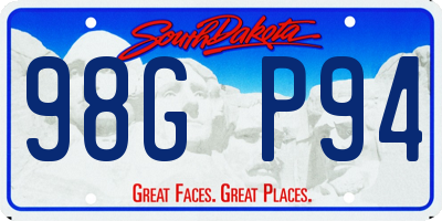 SD license plate 98GP94