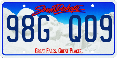 SD license plate 98GQ09