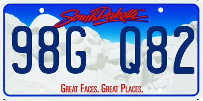 SD license plate 98GQ82