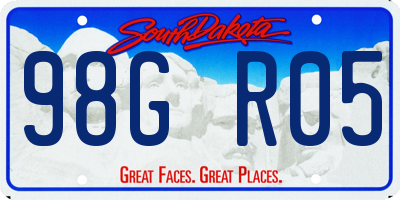 SD license plate 98GR05
