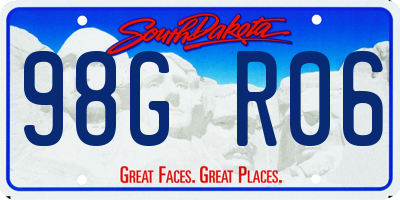 SD license plate 98GR06