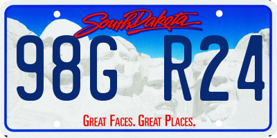 SD license plate 98GR24