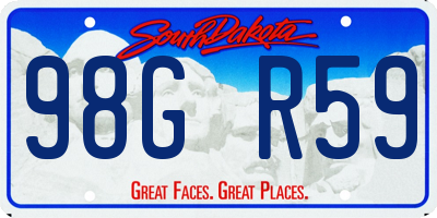 SD license plate 98GR59
