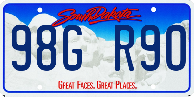 SD license plate 98GR90
