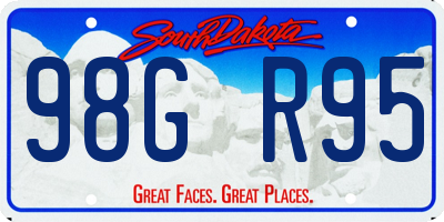 SD license plate 98GR95