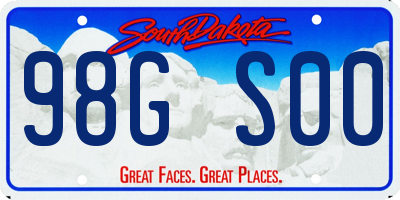 SD license plate 98GS00