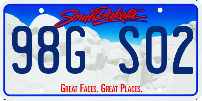 SD license plate 98GS02
