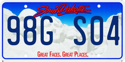 SD license plate 98GS04