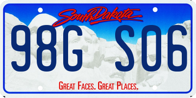 SD license plate 98GS06