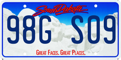 SD license plate 98GS09
