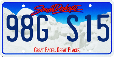 SD license plate 98GS15