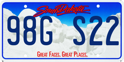 SD license plate 98GS22