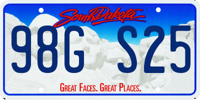 SD license plate 98GS25