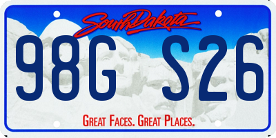 SD license plate 98GS26
