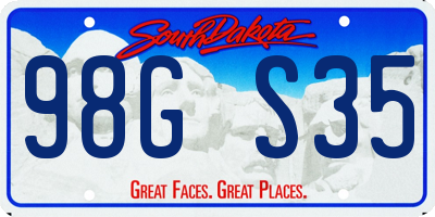 SD license plate 98GS35