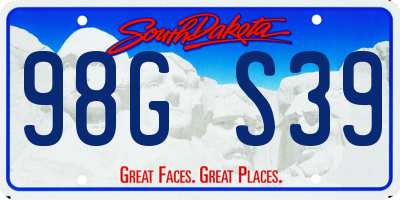 SD license plate 98GS39