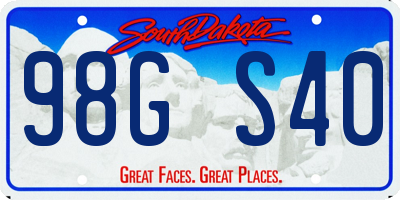 SD license plate 98GS40