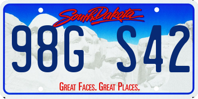 SD license plate 98GS42