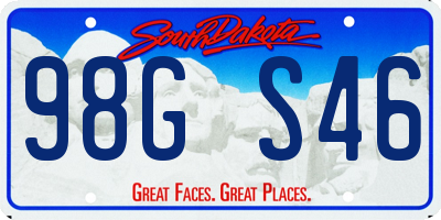 SD license plate 98GS46