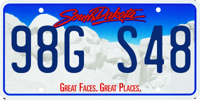 SD license plate 98GS48