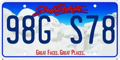 SD license plate 98GS78